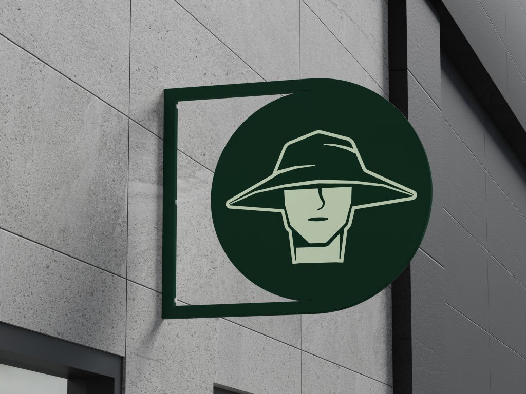 Round wall sign